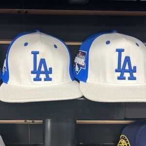 Pro Standard White Blue LA Dodgers SnapBack Hat